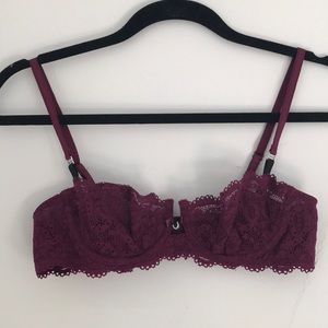 Cranberry Lace Bra